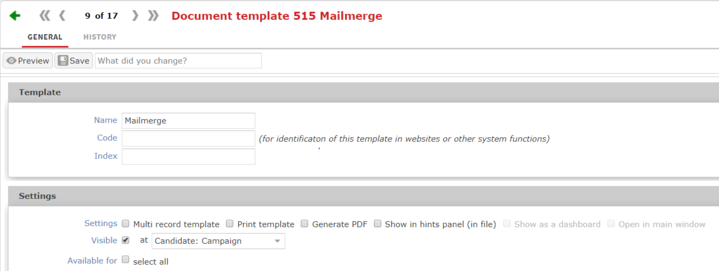 screenshot carerix apllicatie